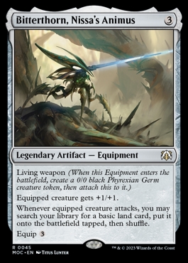 🔥 Bitterthorn, Nissa's Animus March of the Machine- Commander decks